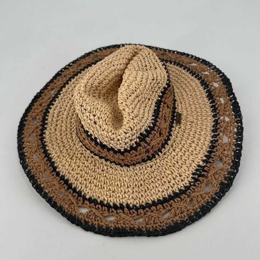 Sun 'N' Sand Women’s Natural Paper‎ Straw Bucket Panama Hat